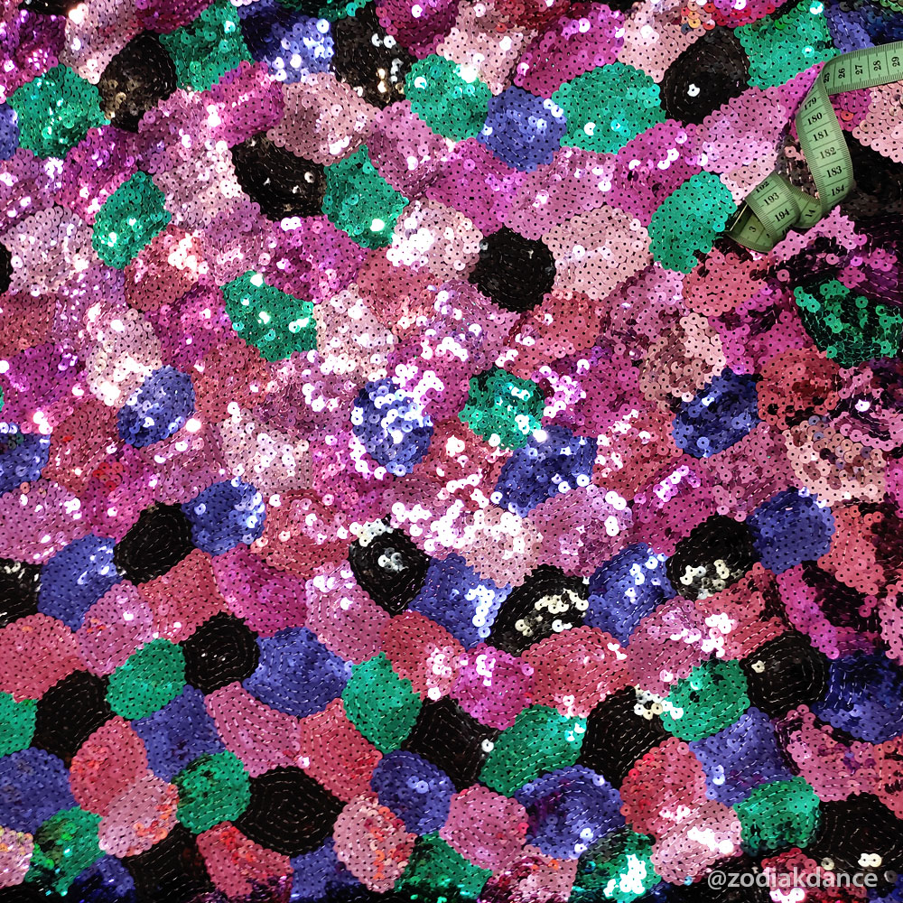 Sequin Mesh Rio Black/Jade/Rose Quartz