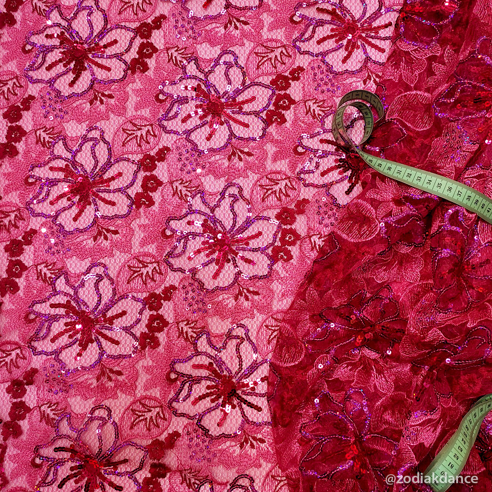 Sequin lace Rose Bouquet Passion Pink
