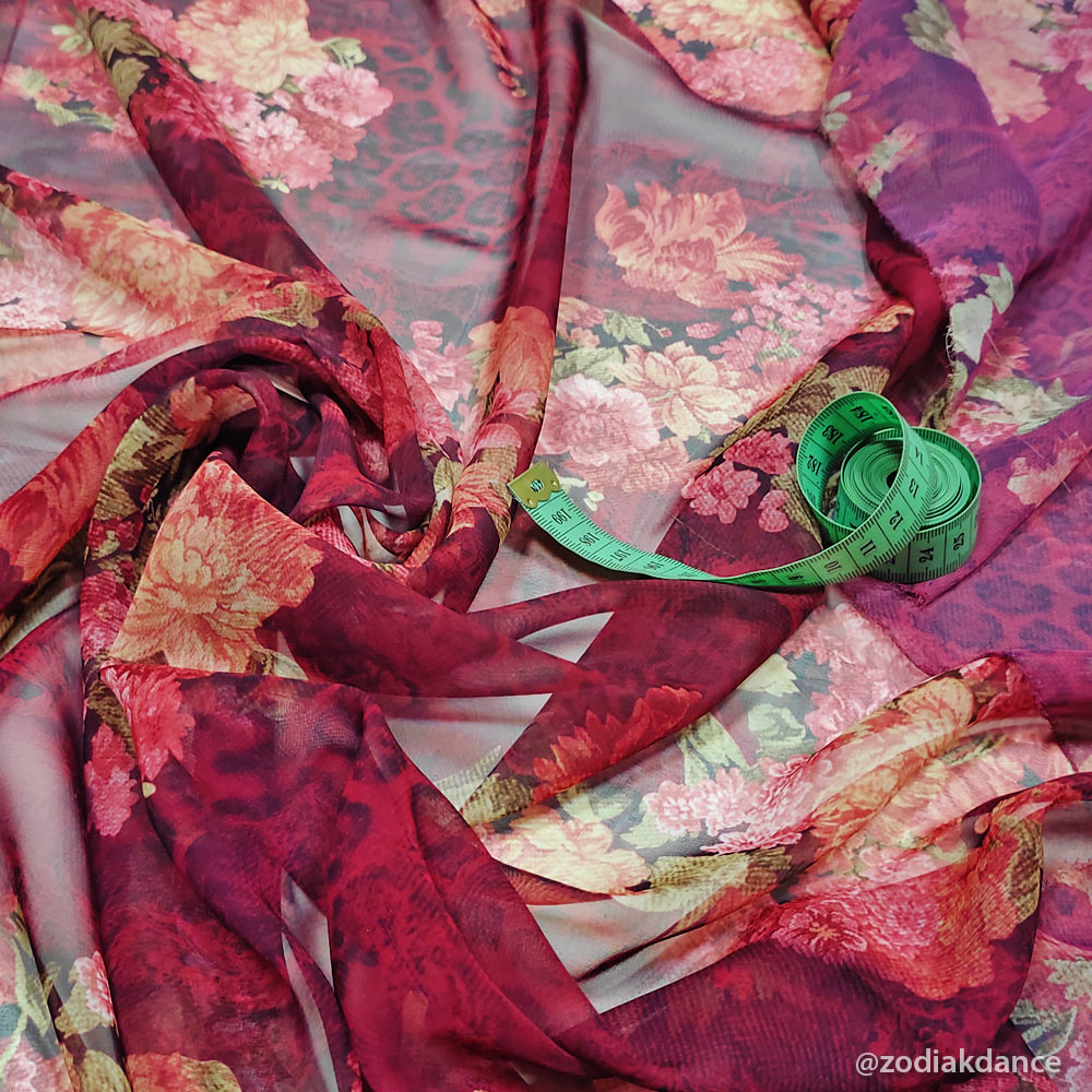 Georgette print «Irish garden»
