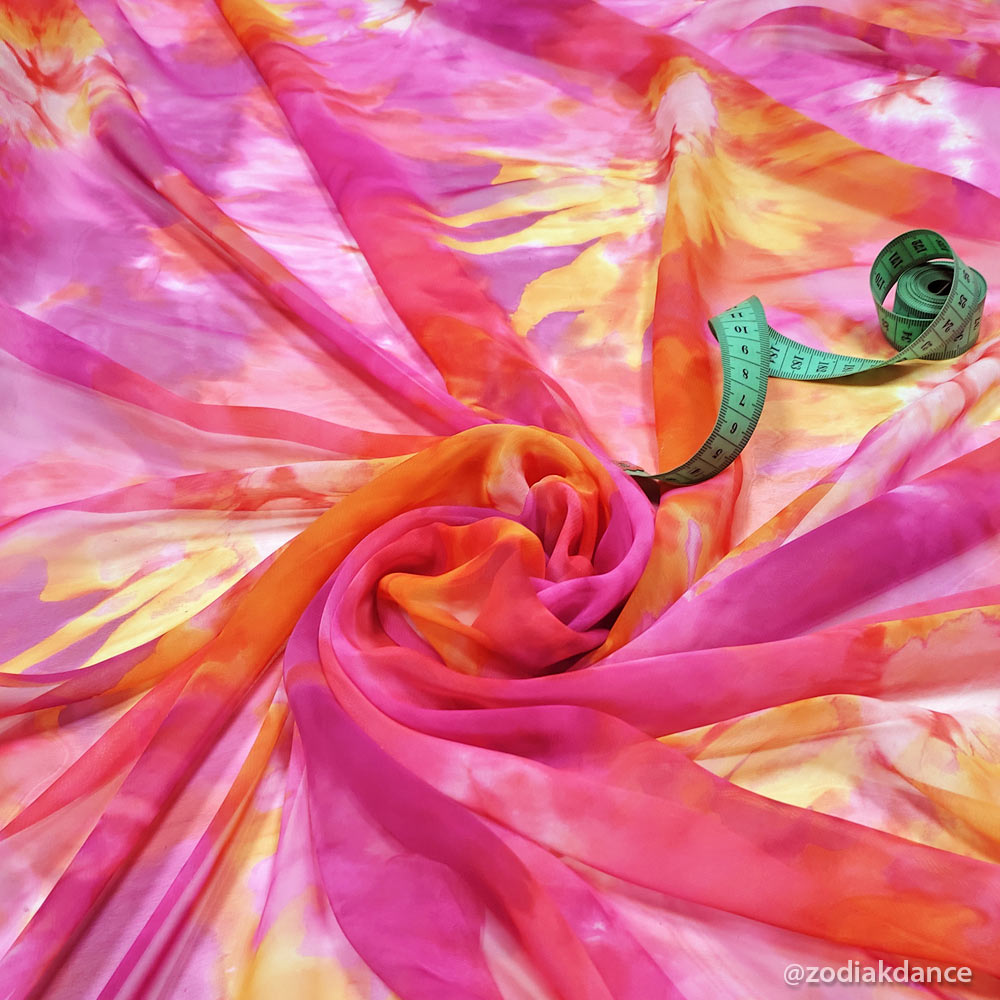 Georgette print «Tye and Dye»