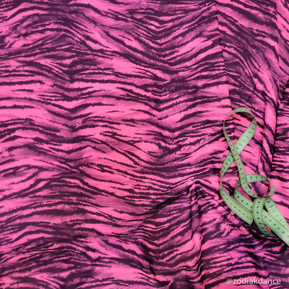 Lycra Print  Black/Electric Pink