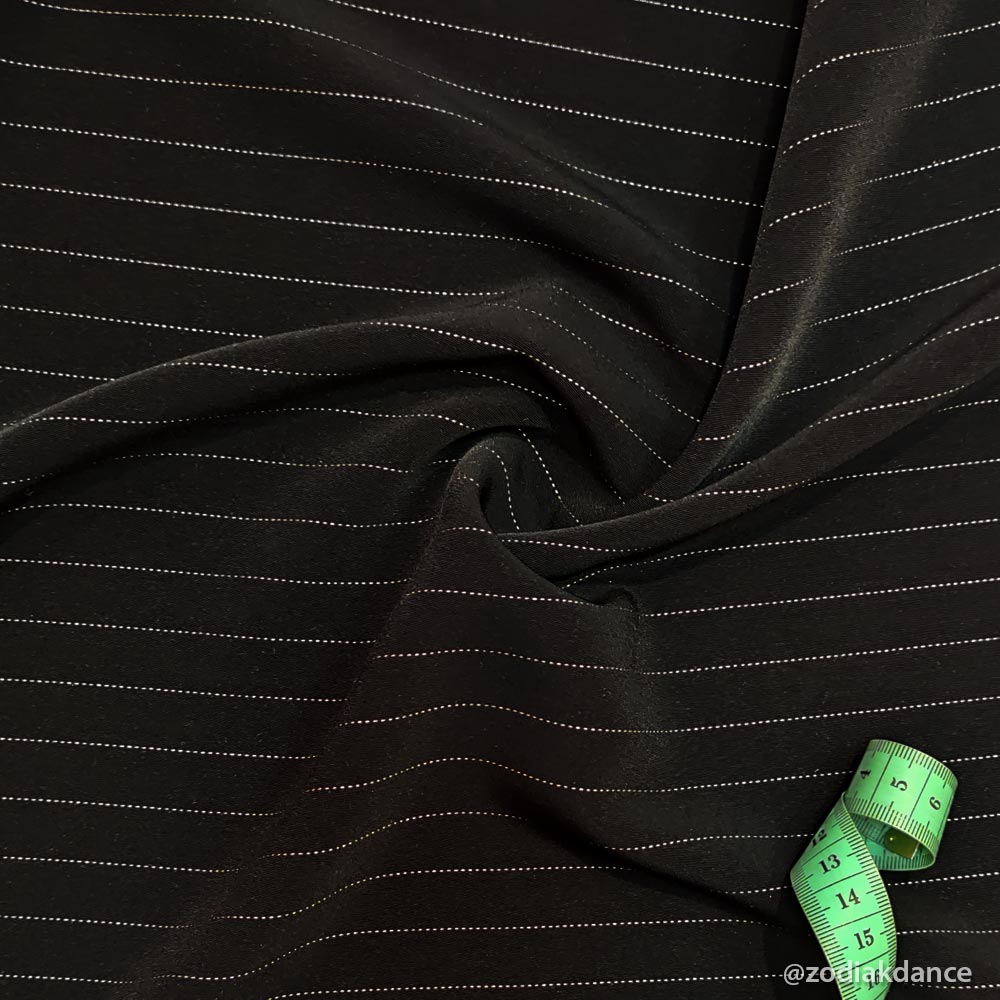 Stretch Gabardine Black/White