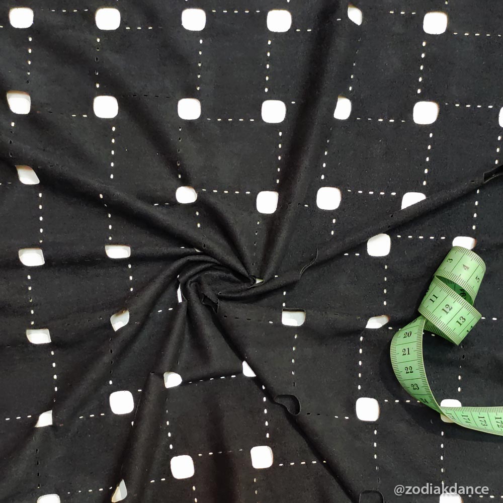 Stretch Suede Perforation Black