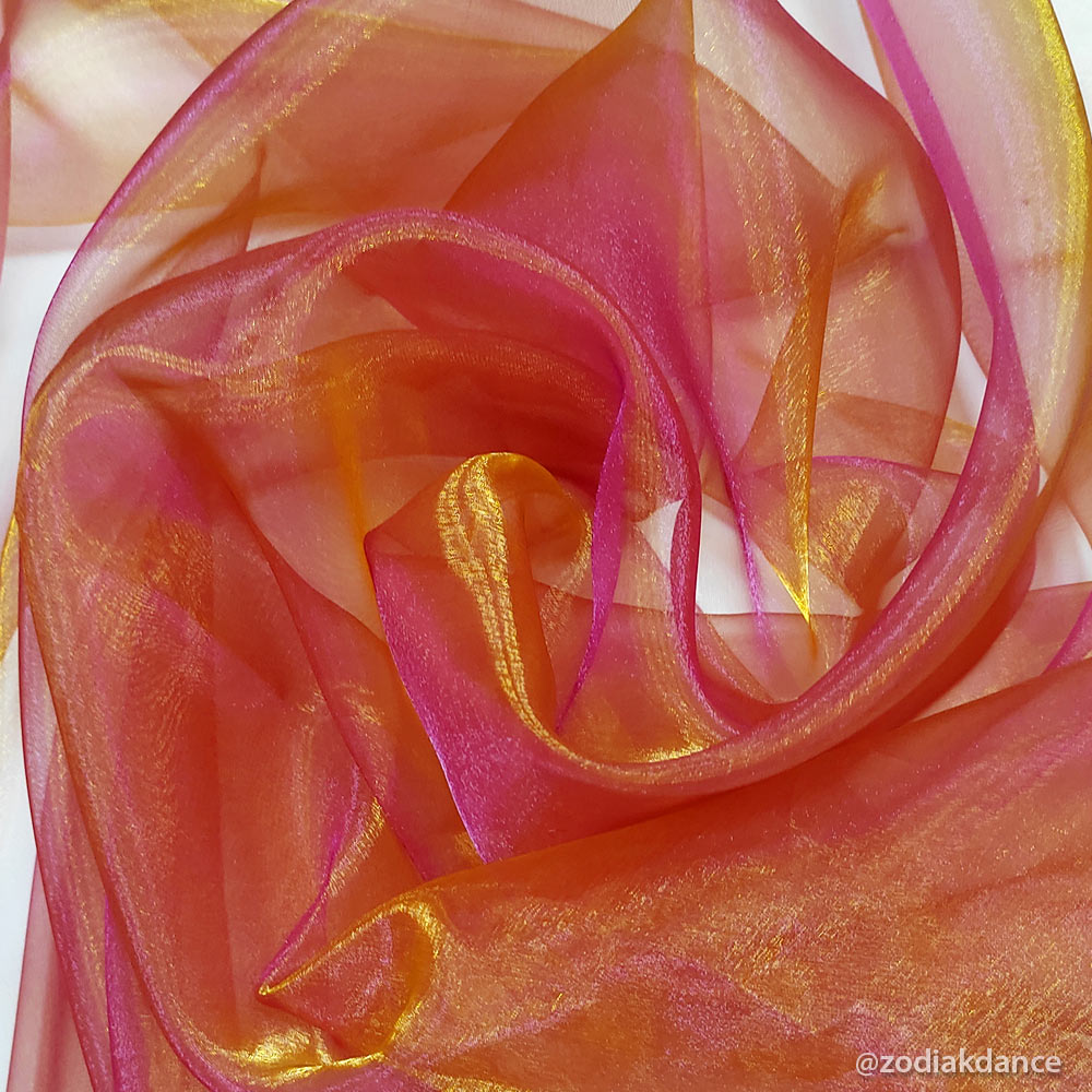 Chameleon Organza Fuchsia/Gold