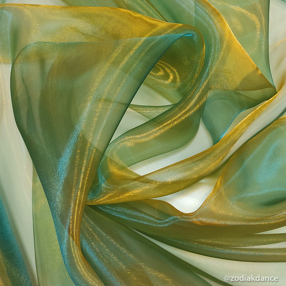 Chameleon Organza Turquoise/Gold