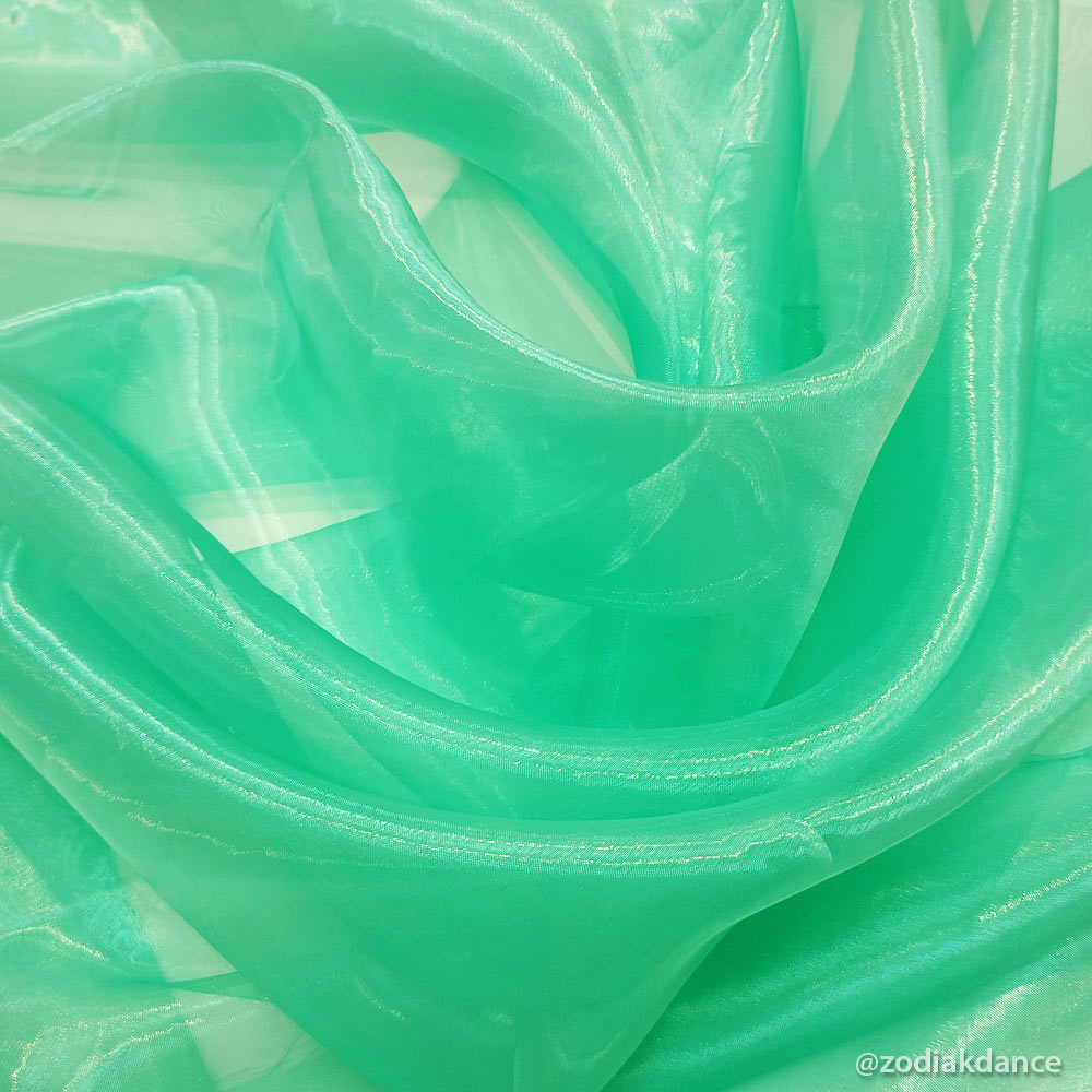 Crystal Organza Cool Aqua