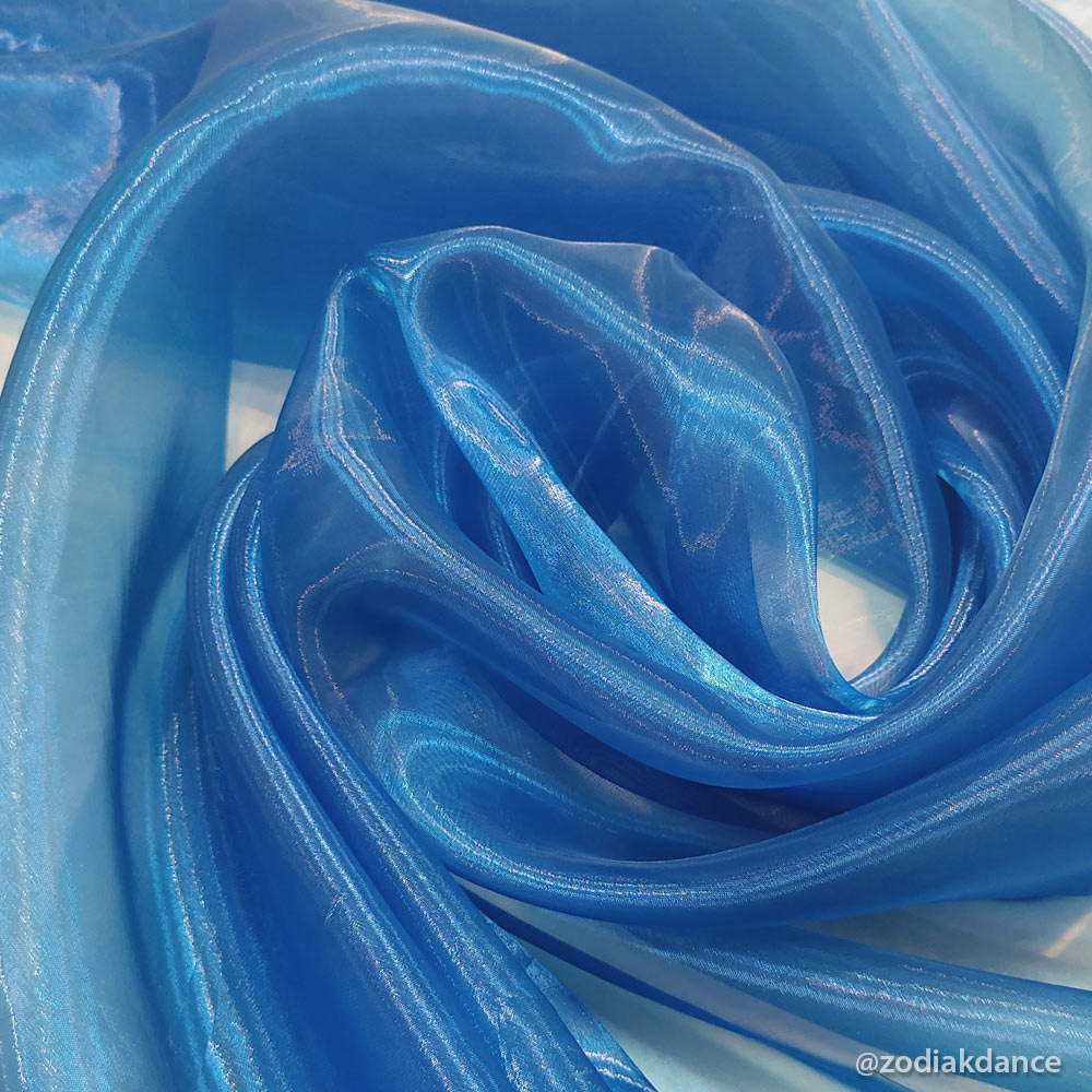 Crystal Organza Ocean Blue