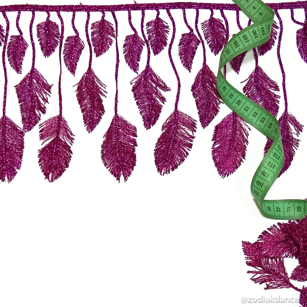 Бахрома FEATHER FRINGE Fuchsia