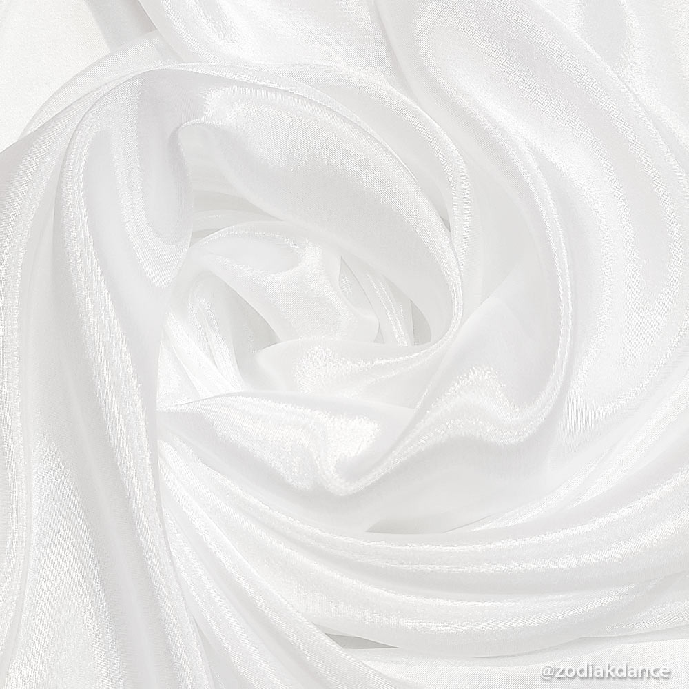 Satin Chiffon White