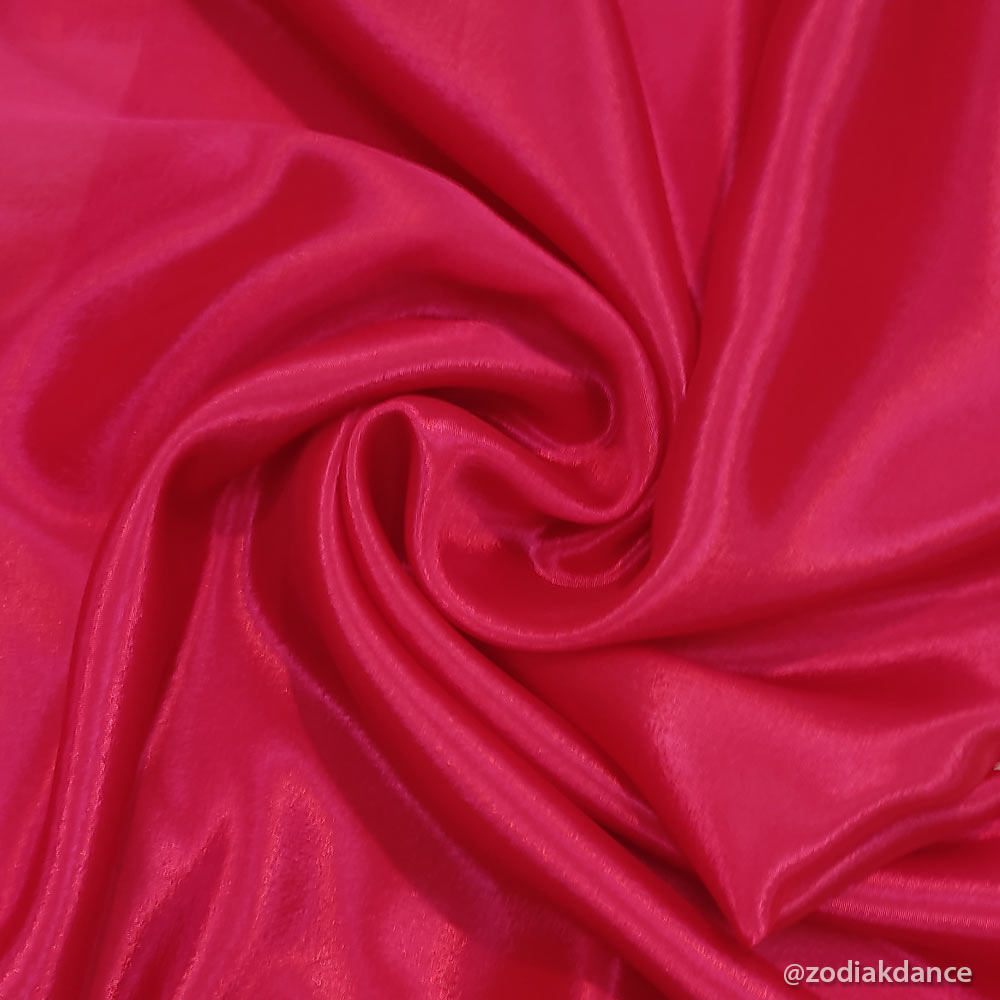 Satin Chiffon Cherry Red