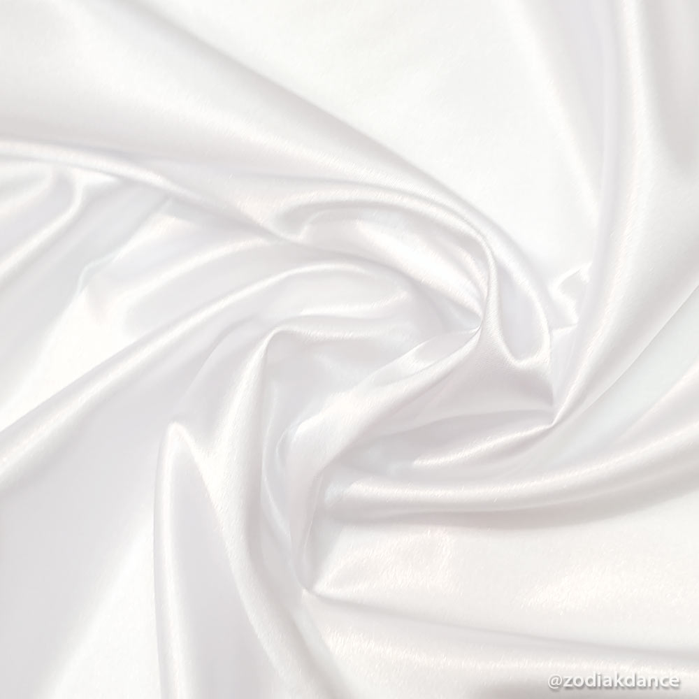 Stretch Satin White