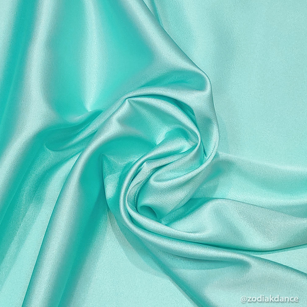 Stretch Satin Caribbean Blue