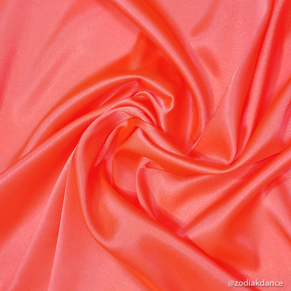 Stretch Satin Flame Red