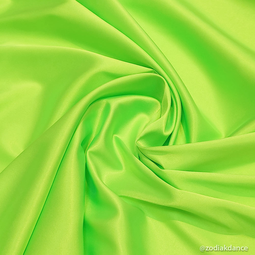 Stretch Satin Electric Green