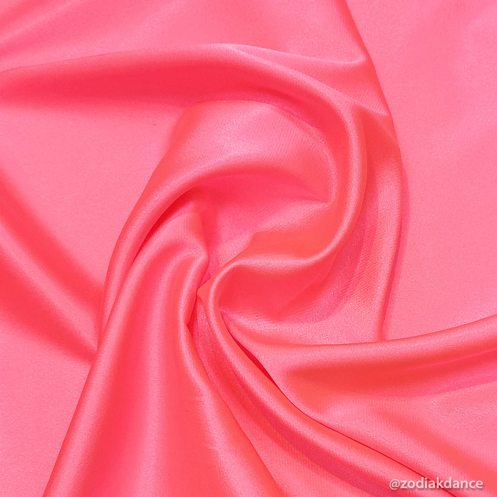 Stretch Satin Flamingo Pink