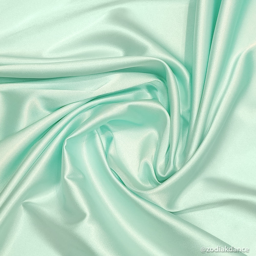 Stretch Satin Mint Green