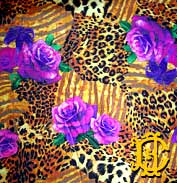 Лайкра с рисунком Розы/Леопард
