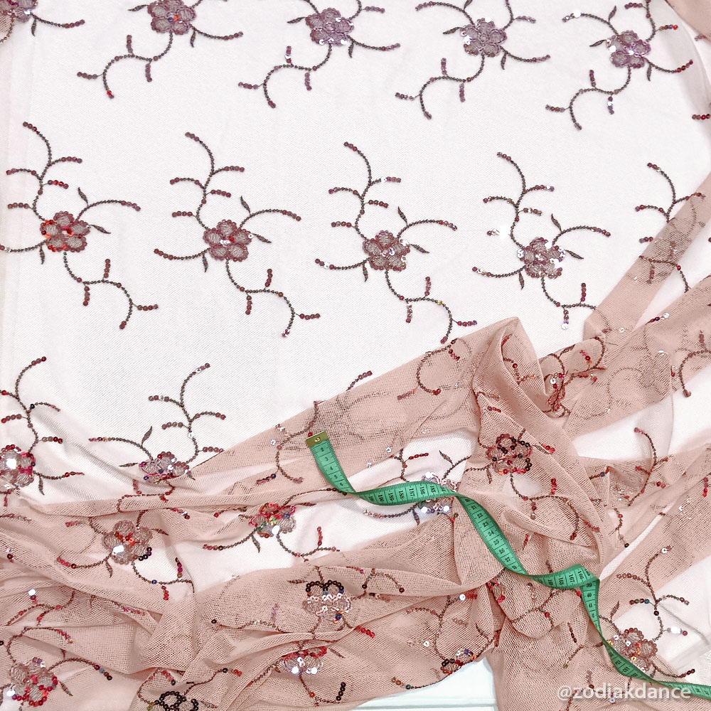 New Embroidery Stretch Lace Baby Pink