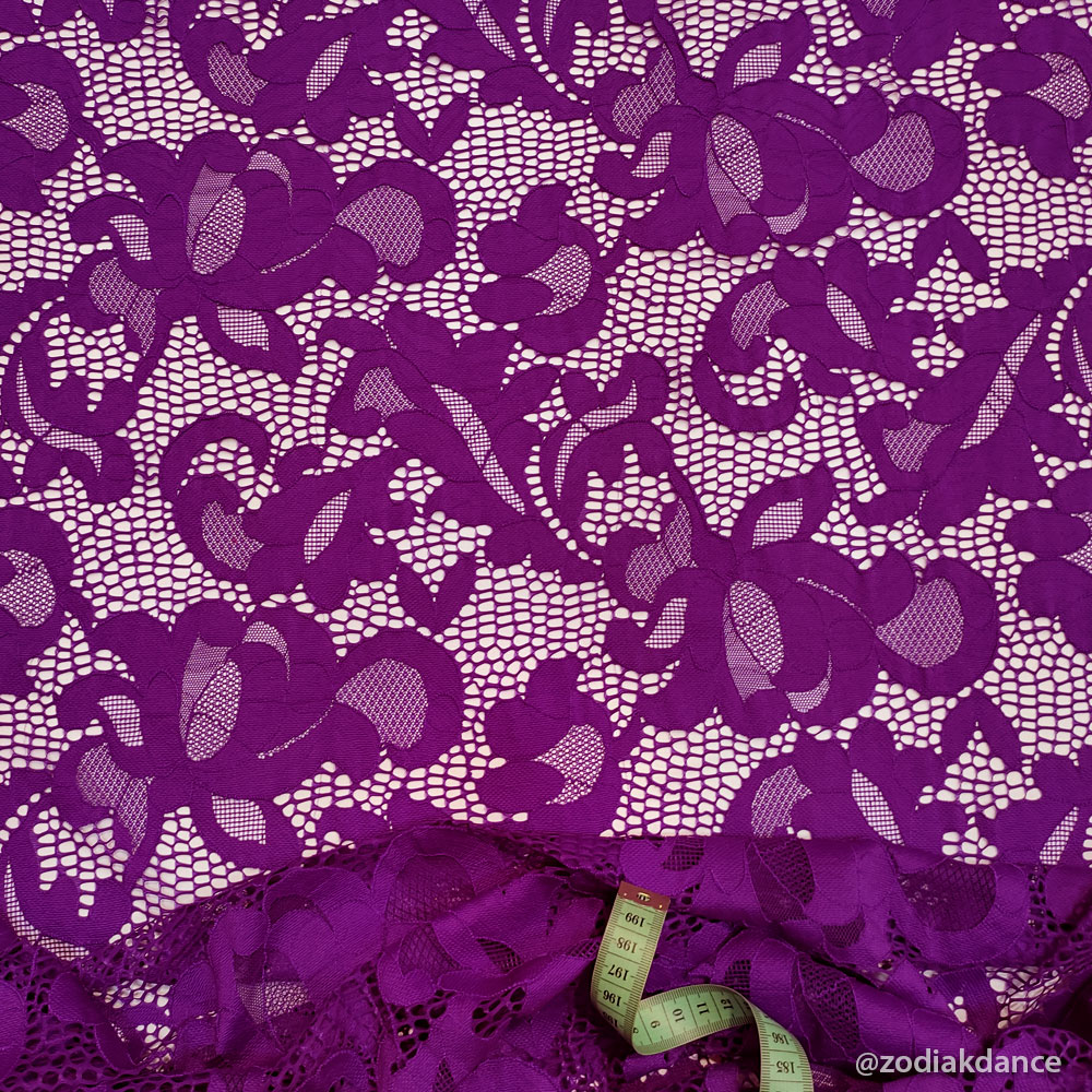 Stretch Lace Geometric Purple Rain